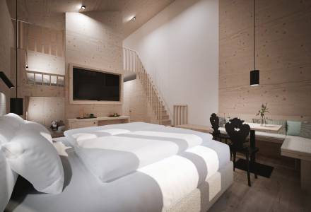 Familienzimmer mit Galerie im Familienhotel Gorfion in Liechtenstein