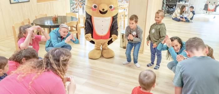Kinderanimation mit Herrn Gorfion im Familienhotel Gorfion in Liechtenstein