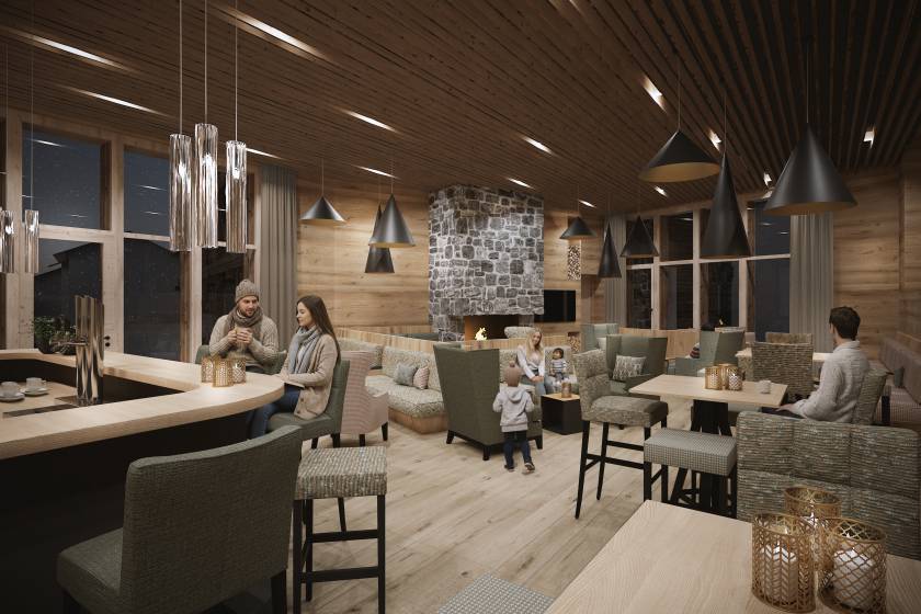 KaminBar 1600, Lounge, Terrasse - Gorfion Familienhotel Liechtenstein